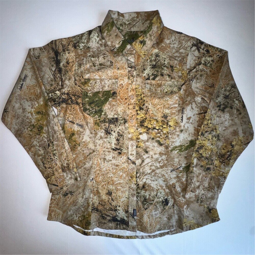 Cabela's‎ Zonz Western Camouflage Button-Up Shirt Womens Large Long Sleeve